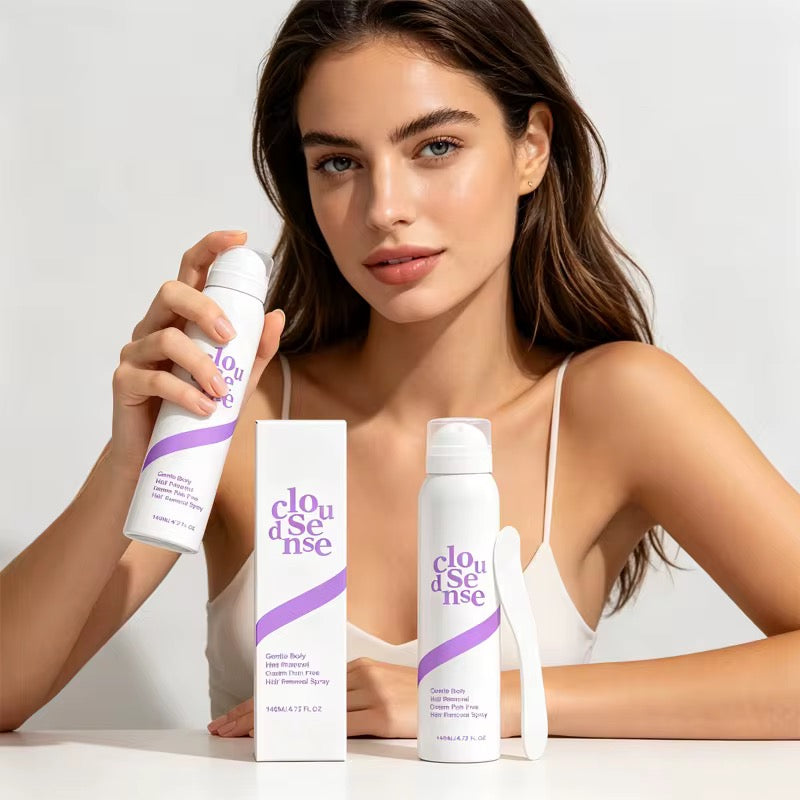 Bikini Pain-Free Hair Removal Spray for Sensitive Skin, Hypoallergenic Formula-Gentle & Fast-Acting